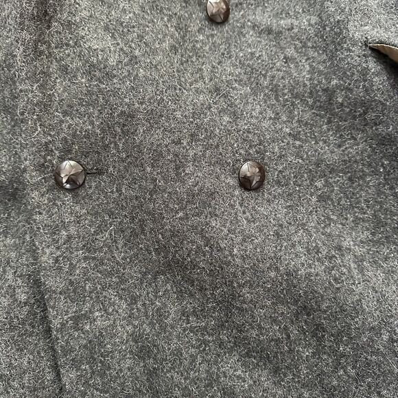 Vintage 1940's WWII Soviet Union USSR Wool Buffalo Fur Lined Field Coat Jacket - Picture 3 of 10